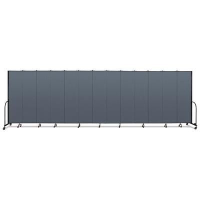 Screenflex Portable Room Divider, 24 ft 1" x 0.75" x 7 ft 4", Vinyl/Fiberglass/Steel, Blue (SCXCFSL7413DB)