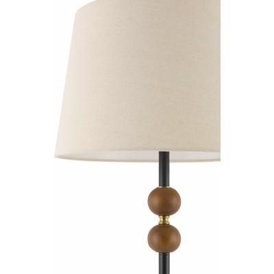 Wasserburg 61"H x 16"W x 16"D Traditional Dark Brown/Black/Beige/White/Metallic - Nickel Floor Lamp - Boutique Rugs
