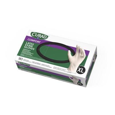 Curad Latex Exam Gloves, Size XL, 90/BX (CUR8107H)