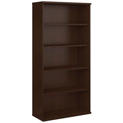 Bush Series C Collection Bookcase, Five-Shelf, 35.63w x 15.38d x 72.78h, Mocha Cherry (BSHWC12914)