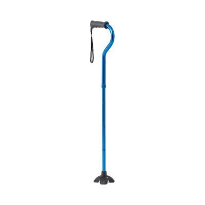 Medline 4U 4-Point Offset Folding Hybrid Cane, Blue, 1 EA (4UCANEB)
