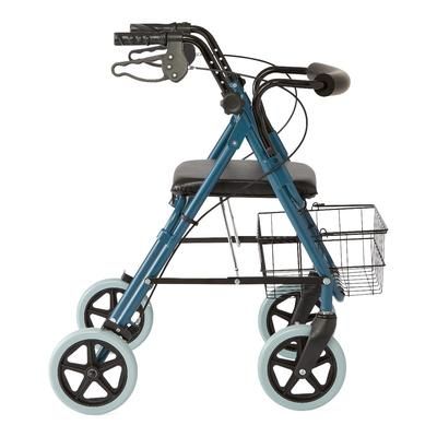 Medline Deluxe Aluminum Rollator, Blue, 1 EA (G07887B)