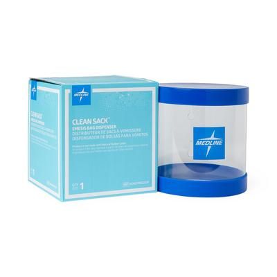 Medline Emesis Bag Dispenser, Wall Mount, Blue, 1 EA (NONEMBGDISPH)