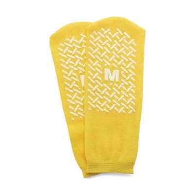 Medline Fall Prevention Patient Slippers, Yellow, Size M, 48/CS (MDTPS4B03FPY)