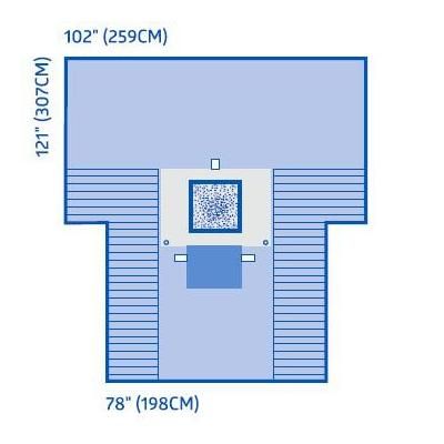 Medline Fenestrated C-Section Drape with Pouch, Sterile, 7/CS (DYNJP6101)
