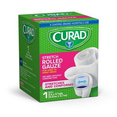 Curad Stretch Rolled Gauze, 2" x 4.1 yd., 24/CS (CUR47439ERB)