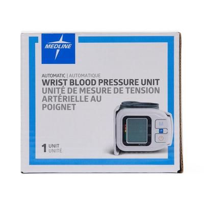Medline Digital Blood Pressure Monitor with Wrist Cuff, 14 cm to 19.5 cm, 1 EA (MDS3003)