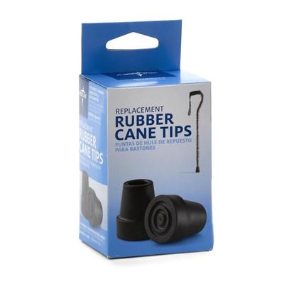 Medline Replacement Tips for Standard Cane, Black, 3/4", 6/CS (MDS86426W)