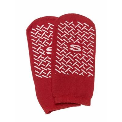Medline Single-Tread Patient Slippers, Red, Size S, 48/CS (MDT211218SI)