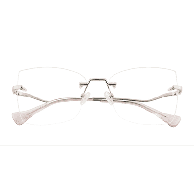 Unisex s horn Silver Metal Prescription eyeglasses - Eyebuydirect s Brimstone