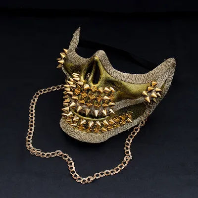 Skull Rivet Punk Spike Mask Cosplay Motorcycle Cycling Vintage Steampunk Hip-hop Night Club Party Skeleton Masks Halloween Props