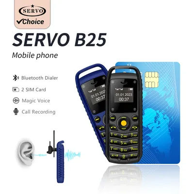 Low-Price SERVO B25 Mini Mobile Phone 2 SIM Standby Bluetooth Dialing Magic Voice Sync Music Blacklist Durable Little Telephones