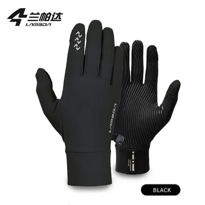 LAMEDA Fleece Cycling Gloves 5-15℃ Touchscreen Riding Thermal Winter Road Mountain Bike Full Finger Gloves Cycling Accessories