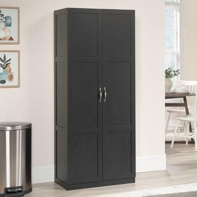 Sauder Select 30"w Contemporary Storage Cabinet, Black
