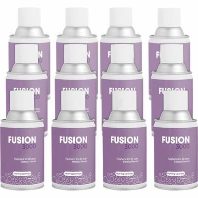 Fresh Products Fusion 3000 Metered Aerosols, 6000 ft3, Morning Lavender, 30 Day, 12/Carton, Odor Neutralizer, VOC Compliant (FRSMAIRLV)