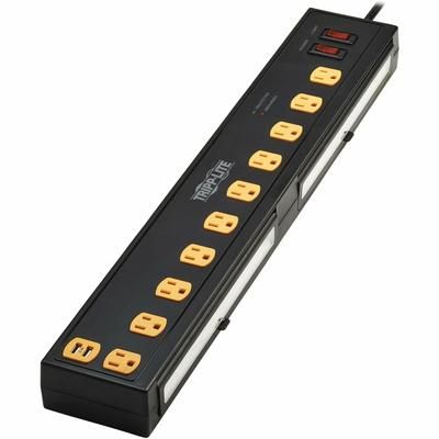 Tripp Lite by Eaton Protect It! TLP1006USB 10-Outlets Surge Suppressor/Protector, 10 x NEMA 5-15R, 1350 J, 120 V AC Input, USB, 6 ft (TRPTLP1006USB)