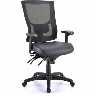 Lorell Conjure High-Back Office Chair, Vinyl, Foam, Polyurethane Seat, High Back, Black, Armrest (LLR62040)