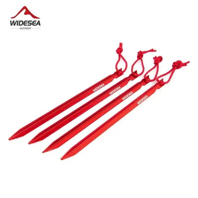 Widesea Camping 4pc/set Tent Pegs Stakes Nails for Hard Snow Floor Outdoor Accessories Shelter Equipment Supplies Hiking Tourist