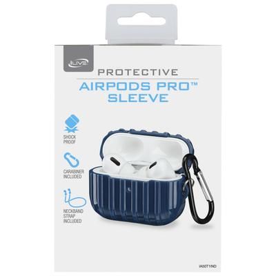 Ilive Airpods Pro Sleeve With Carabiner, Blue, Ia50T1