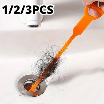1/2/3PCS Sewer Unclogger Kitchen Bathroom Sink Toilet Drain Pipe Reusable Flexible Handle Garbage Clogged Hair Unclogging Tool