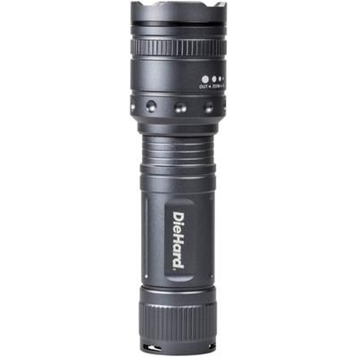 Diehard 600-Lumen Twist Focus Battery-Powered Flashlight, Black
