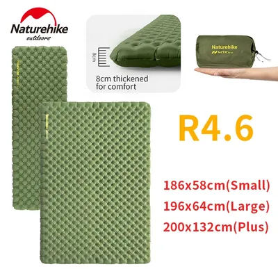 Naturehike Inflatable Mattress Lightweight Outdoor Travel Hiking Camping Cushion 20D Nylon TPU Sleeping Pad 1 Person Air Mat