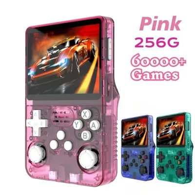 BOYHOM 256G/128G/64G R36S ARKOS 2.0 Retro Handheld Game Console 3.5'' IPS screen,Portable Pocket Game Player for children gift
