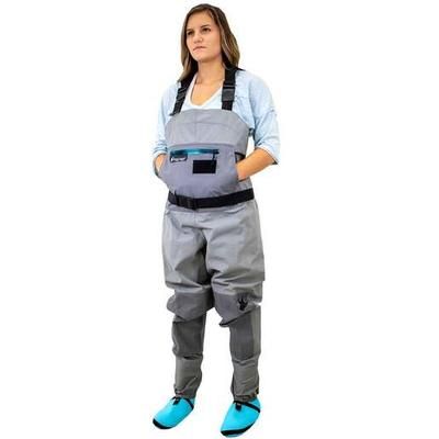 Frogg Toggs Women's Hellbender Stockingfoot Fishing Waders - Gray S