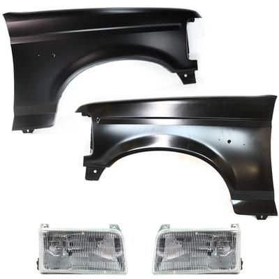 Replacement Fender Steel Primed, Front, Driver & Passenger Side, 1-year unlimited-mileage warranty KIT-092718-14