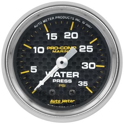 Autometer Water Pressure Gauge Marine Series, 1-year limited warranty 200772-40