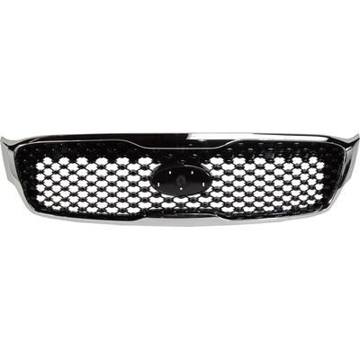 Replacement Grille Assembly Plastic Painted Black Grille, 1-year unlimited-mileage warranty RK07010011