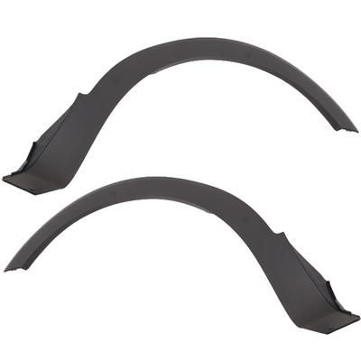 Replacement Fender Flares Plastic Textured Black, Front, Driver & Passenger Side, 1-year unlimited-mileage warranty SET-RK22130003
