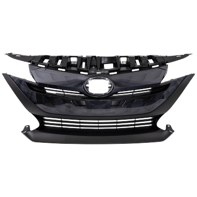 Replacement Grille Assembly Plastic Textured Gray Grille, 1-year unlimited-mileage warranty RT07010048