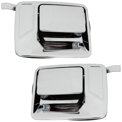 Replacement Exterior Door Handle Metal & Plastic Chrome, Rear, Driver Passenger Side, SET-RF49150027