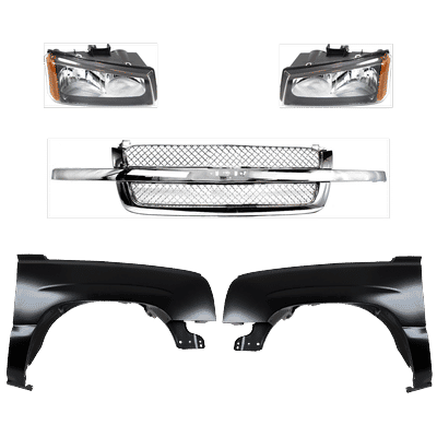 Replacement Fender Steel Primed, Front, Driver & Passenger Side, 1-year unlimited-mileage warranty KIT-022123-138