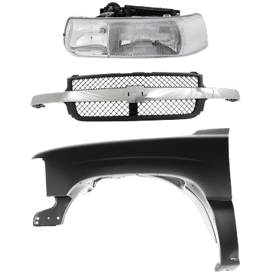 Replacement Fender Steel Primed, Front, Driver Side, 1-year unlimited-mileage warranty KIT-022123-6602