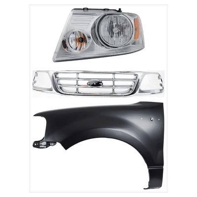 Replacement Grille Assembly Plastic Chrome Grille, 1-year unlimited-mileage warranty KIT-022423-100602