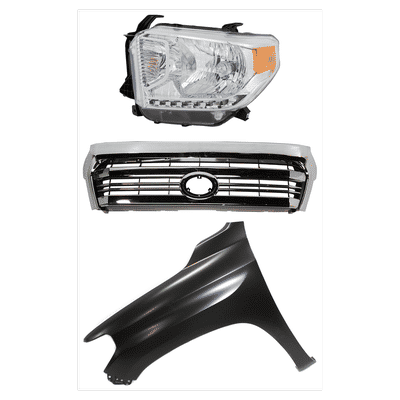 Replacement Grille Assembly Plastic Chrome Grille, 1-year unlimited-mileage warranty KIT-031323-43902