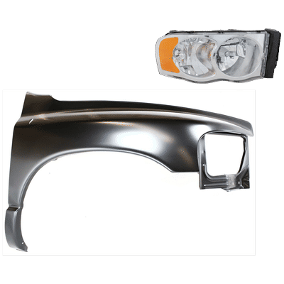 Replacement Fender Steel Primed, Front, Passenger Side, 1-year unlimited-mileage warranty KIT-022423-54204