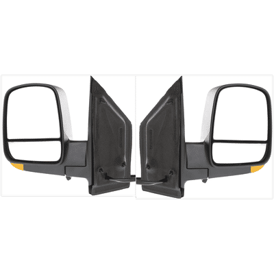 JC Whitney Mirror Textured Black, Driver & Passenger Side, 1-year limited warranty SET-JCV87ER-S
