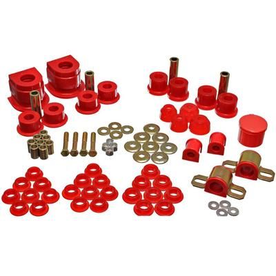 Energy Suspension Master Bushing Kit Polyurethane Red, 2-year Limited Warranty 11.18101R