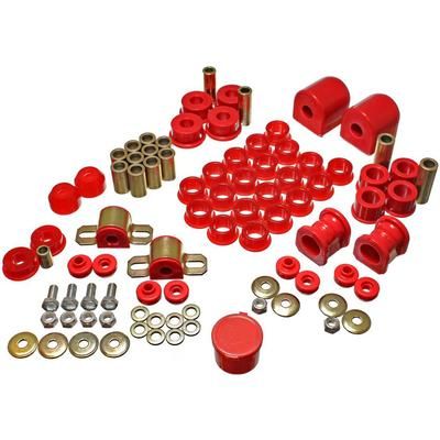 Energy Suspension Master Bushing Kit Polyurethane Red, 2-year Limited Warranty 7.18104R
