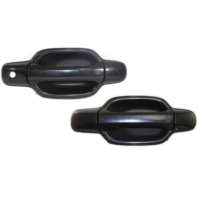 Replacement Exterior Door Handle Smooth Black, Front, Driver & Passenger Side, 1-year unlimited-mileage warranty SET-ARBC462187