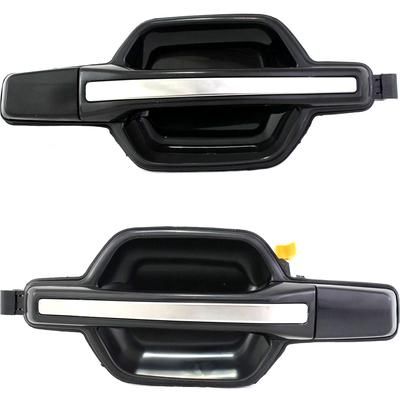 Replacement Exterior Door Handle Smooth Black, Rear, Driver & Passenger Side, 1-year unlimited-mileage warranty SET-REPM491335