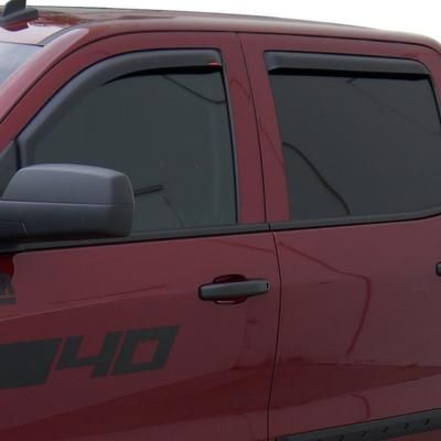 EGR Window Visor Acrylic Matte Black In-Channel Mount Type Slimline Series, Front & Rear, Driver Passenger Side, 571675