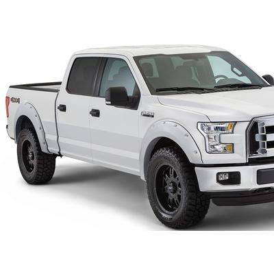 Bushwacker Fender Flares Thermoplastic Silver Pocket Style Painted Series, Front & Rear, Driver Passenger Side, 30918-53