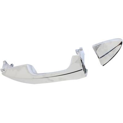 Replacement Exterior Door Handle Chrome, Rear, Driver Side, 1-year unlimited-mileage warranty REPT491506