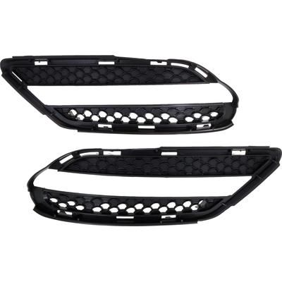 Replacement Bumper Grille Black, Front, Driver & Passenger Side, Outer, 1-year unlimited-mileage warranty SET-REPM015515