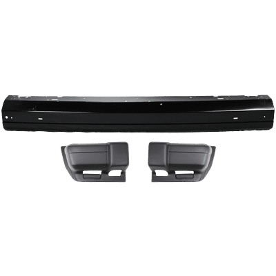 Replacement Bumper Steel Painted Black, Front, 1-year unlimited-mileage warranty KIT-111016-11