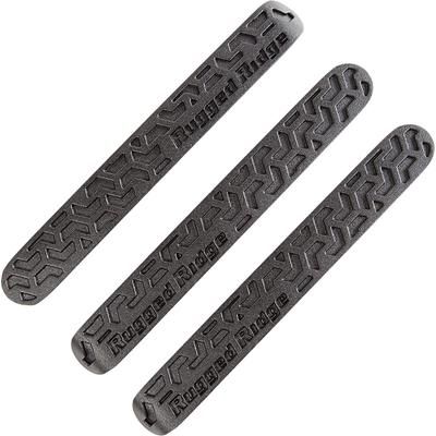 Rugged Ridge Door Handle Insert Aluminum Textured black powdercoat Elite Series, Front, 5-year limited warranty 13311.48